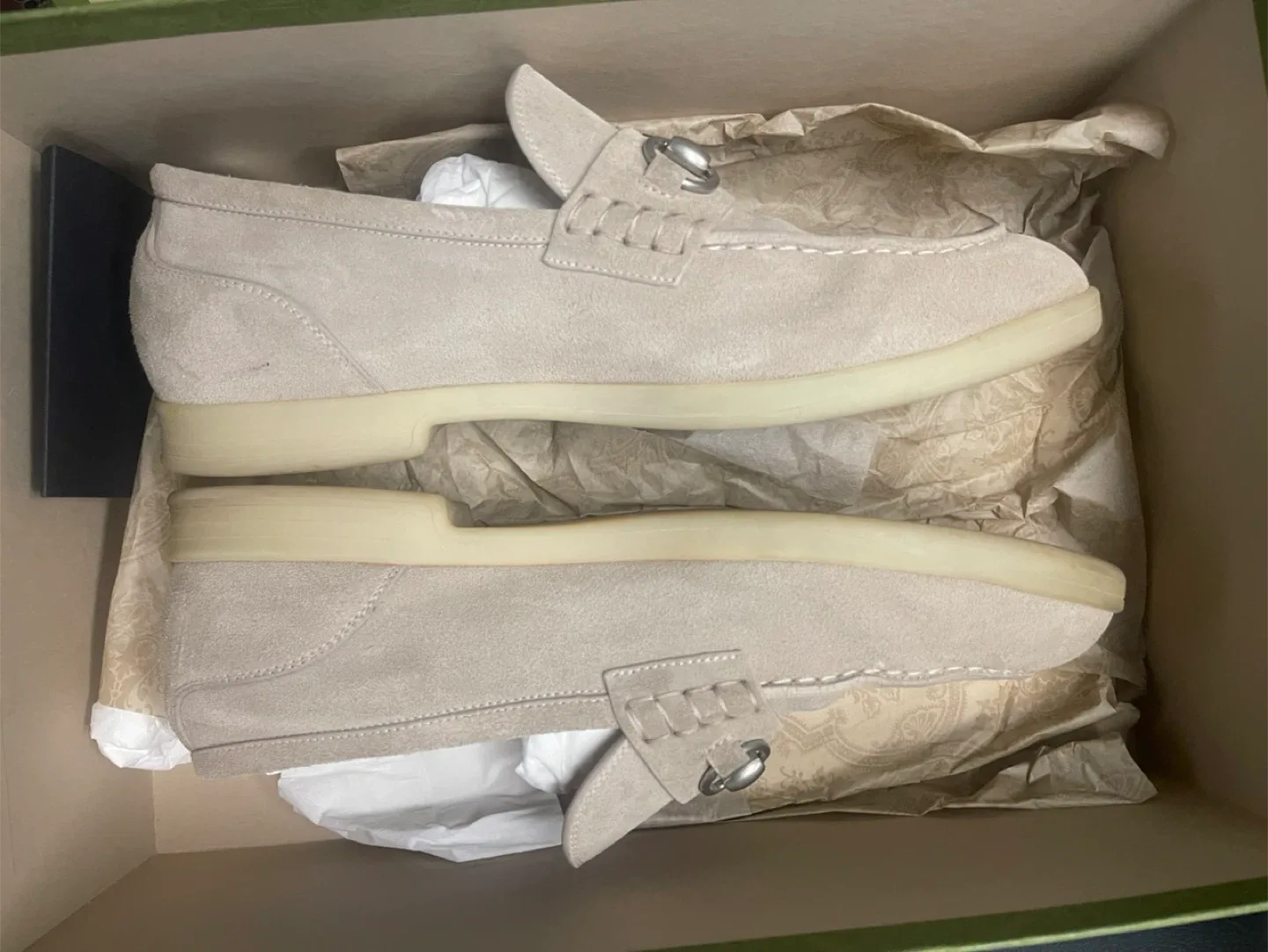 Gucci Men's Horsebit Loafer - Oatmeal Suede image indicator(2)