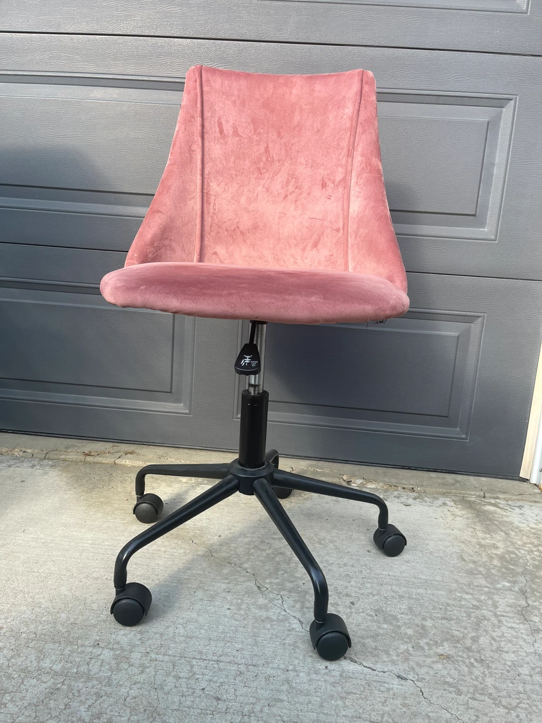 Pink Velvet Office Chair
