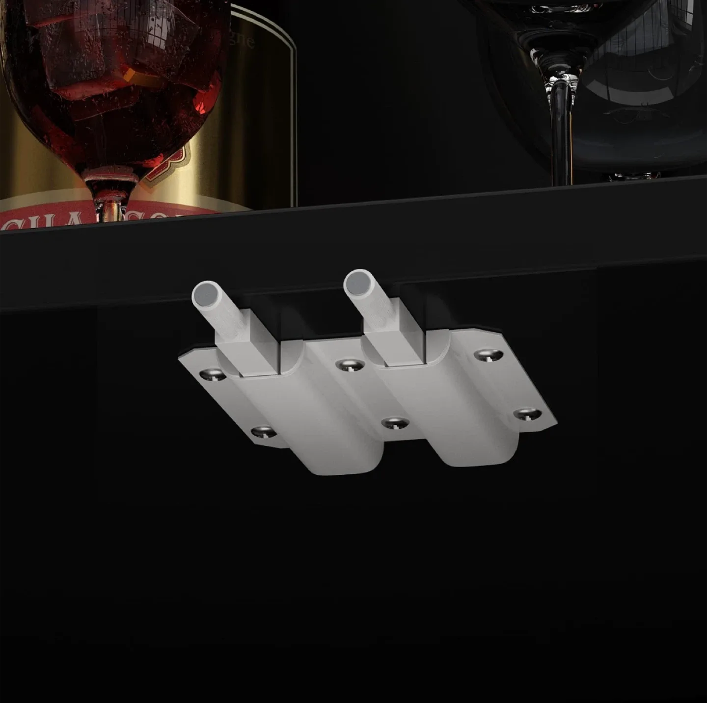 Black Display Cabinet with Glass Doors image indicator(7)