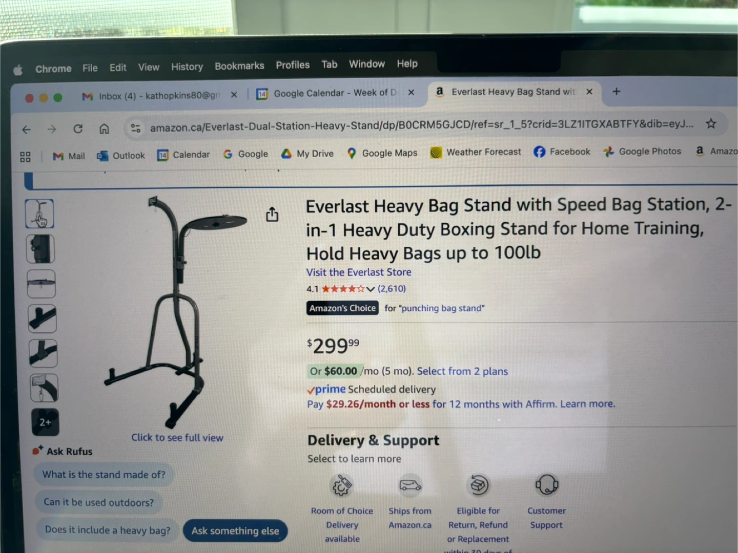 Everlast Heavy Bag Stand with Speed Bag Station - photo 4