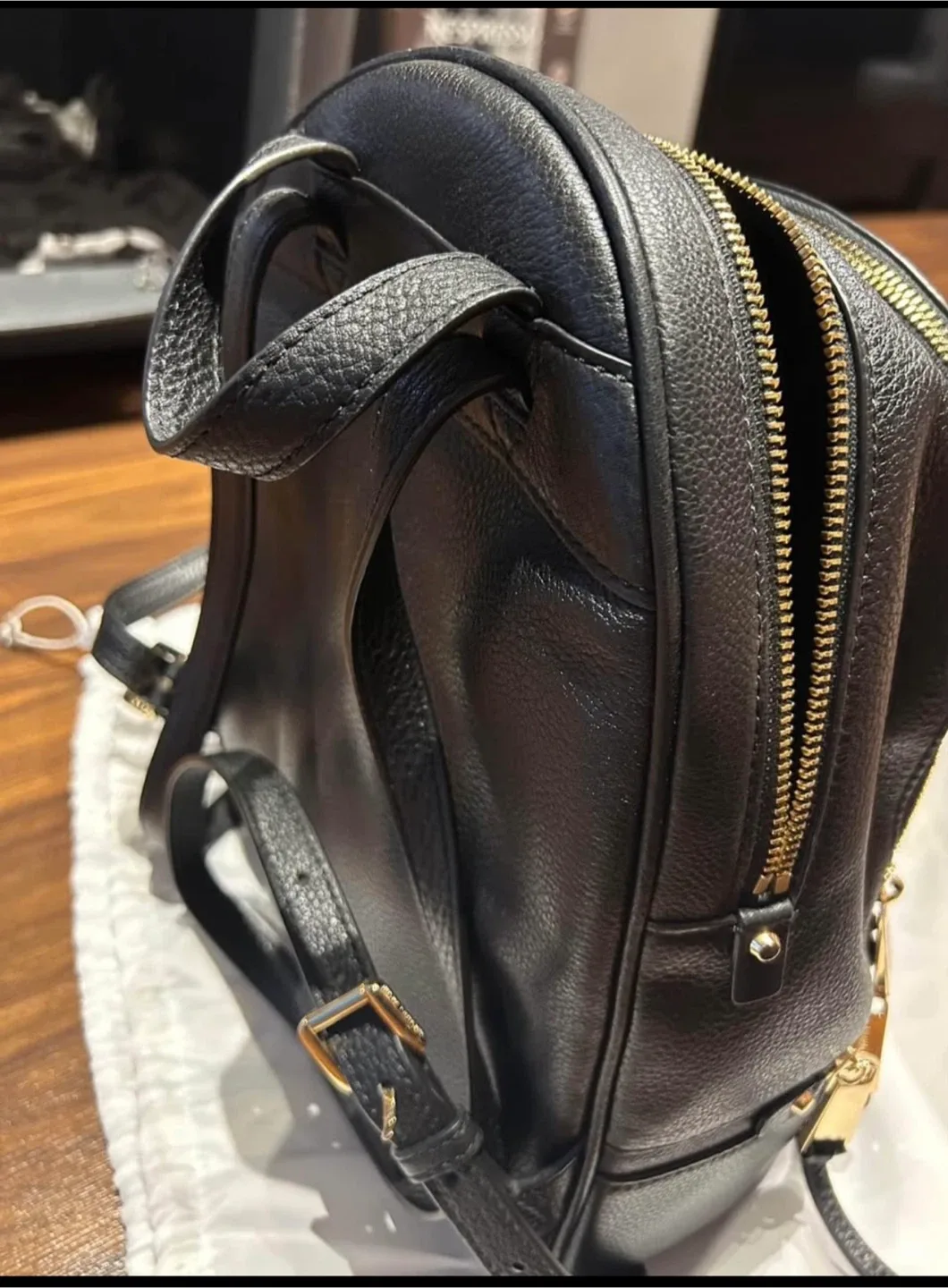 Michael Kors Black Leather Backpack image indicator(3)