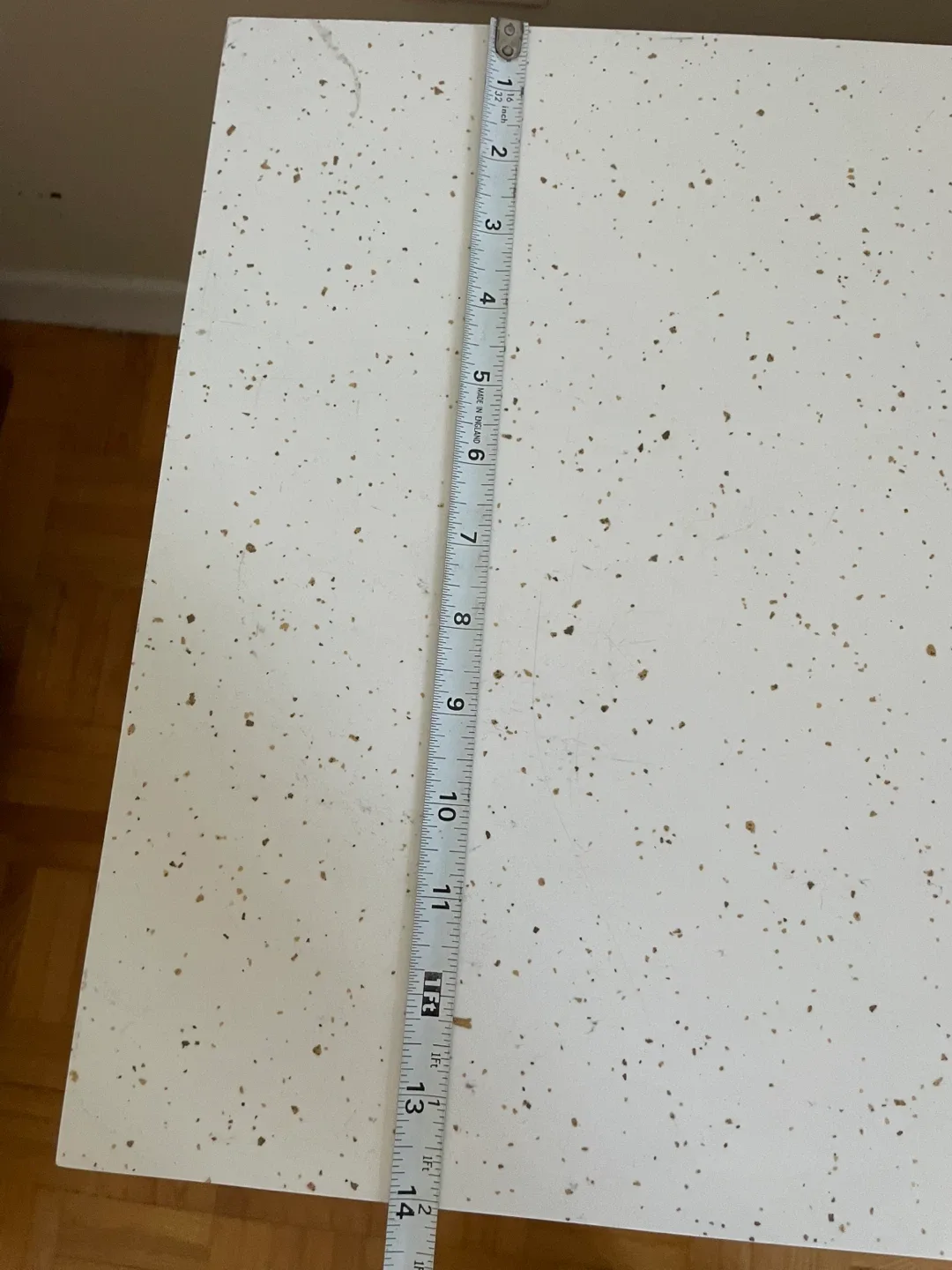 Vintage White Speckled 2-Drawer Dresser image indicator(6)