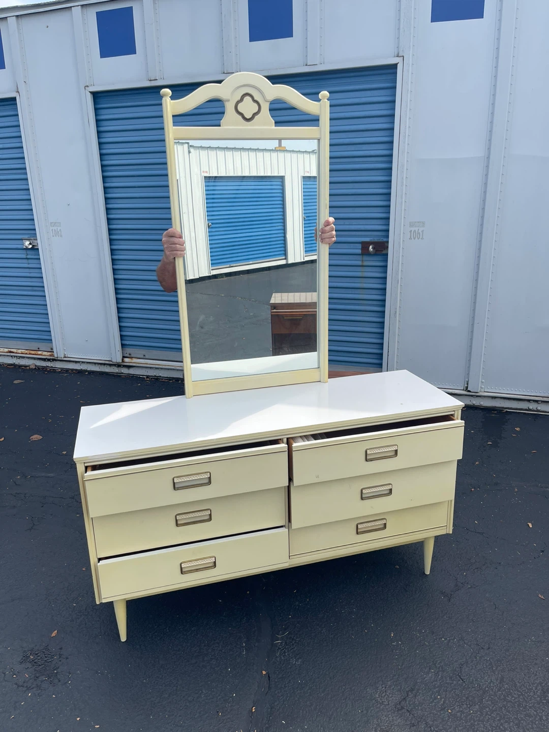 Vintage Dresser with Mirror and Chest of Drawers