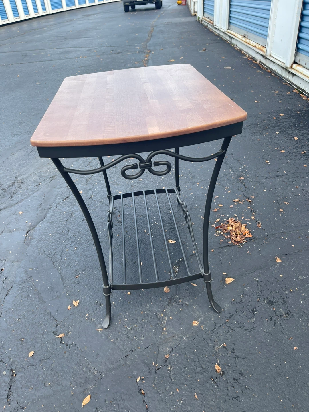 Side Table with Metal Frame