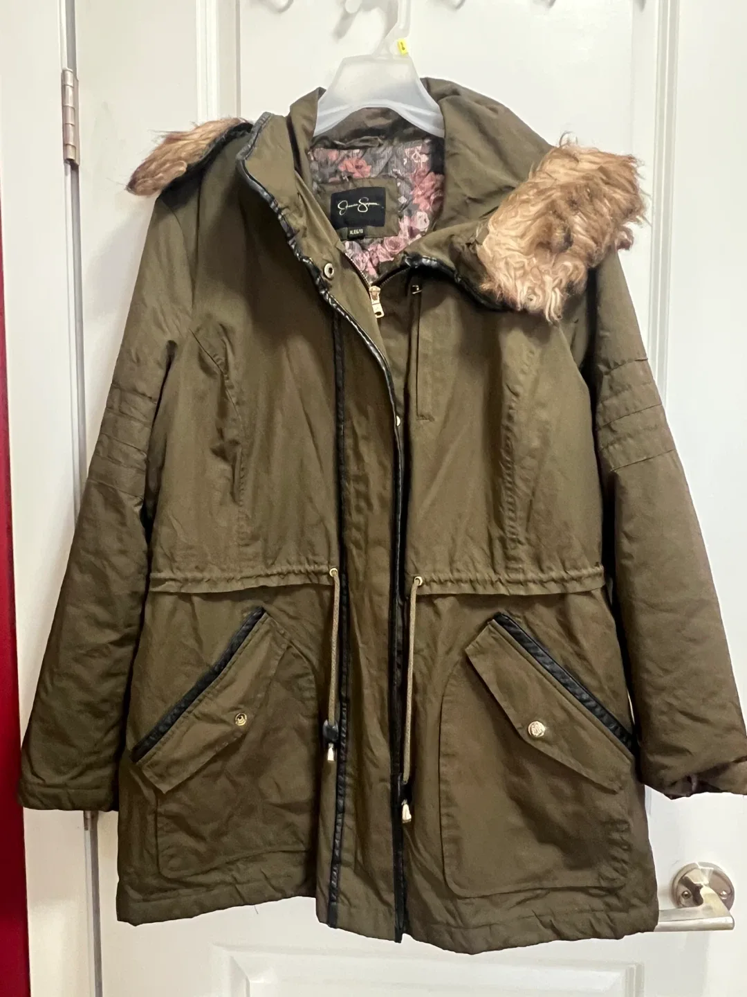 Jessica Simpson Olive Green Winter Coat - Size M image indicator(2)