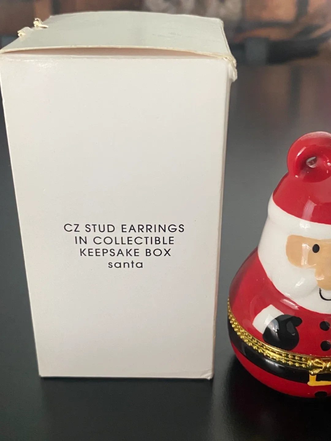 NEW! Avon Stunning CZ Stud Earrings in Santa ornament! image indicator(7)