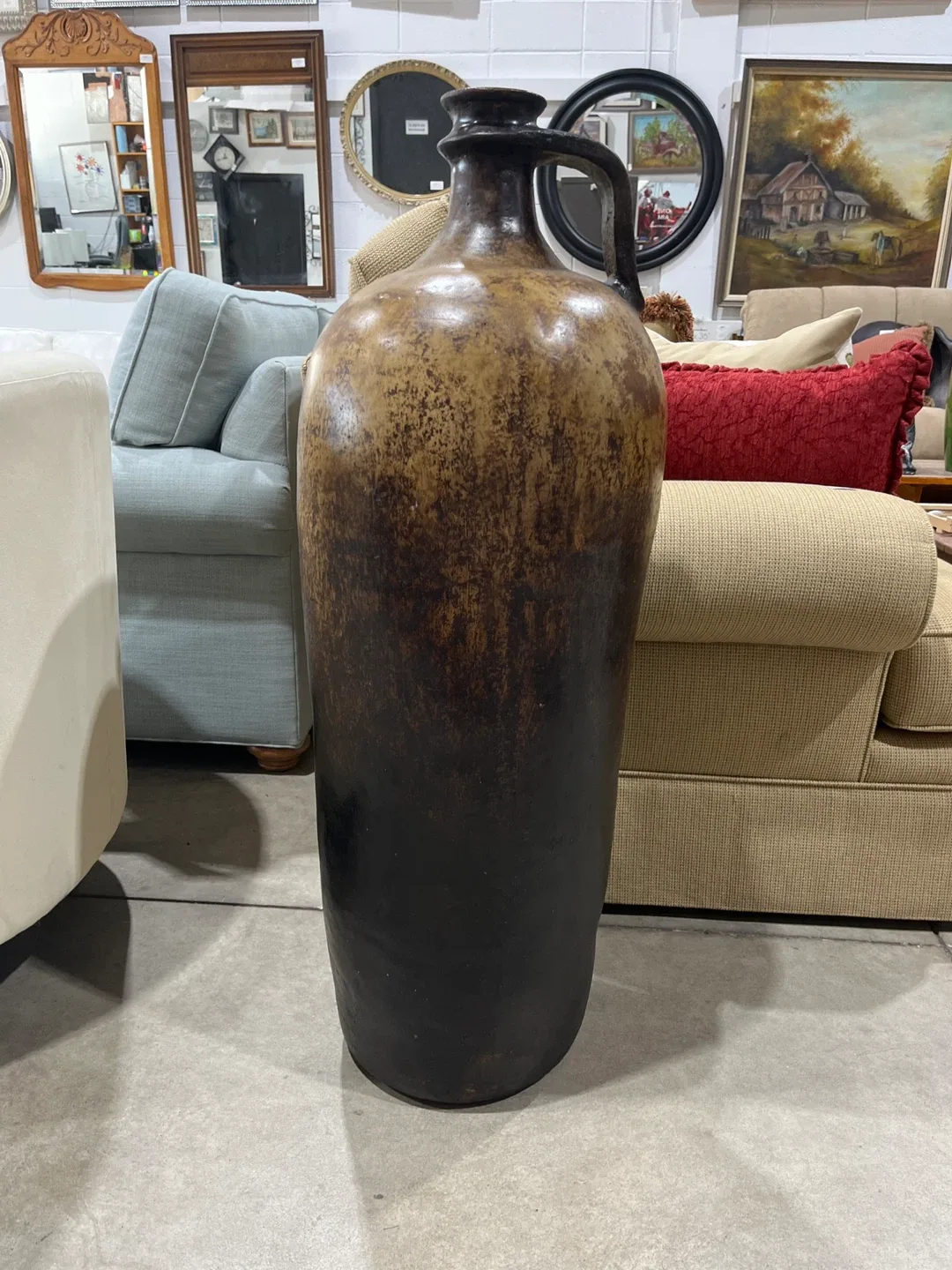 Large Decorative Brown Ombre Jug Vase thumbnail