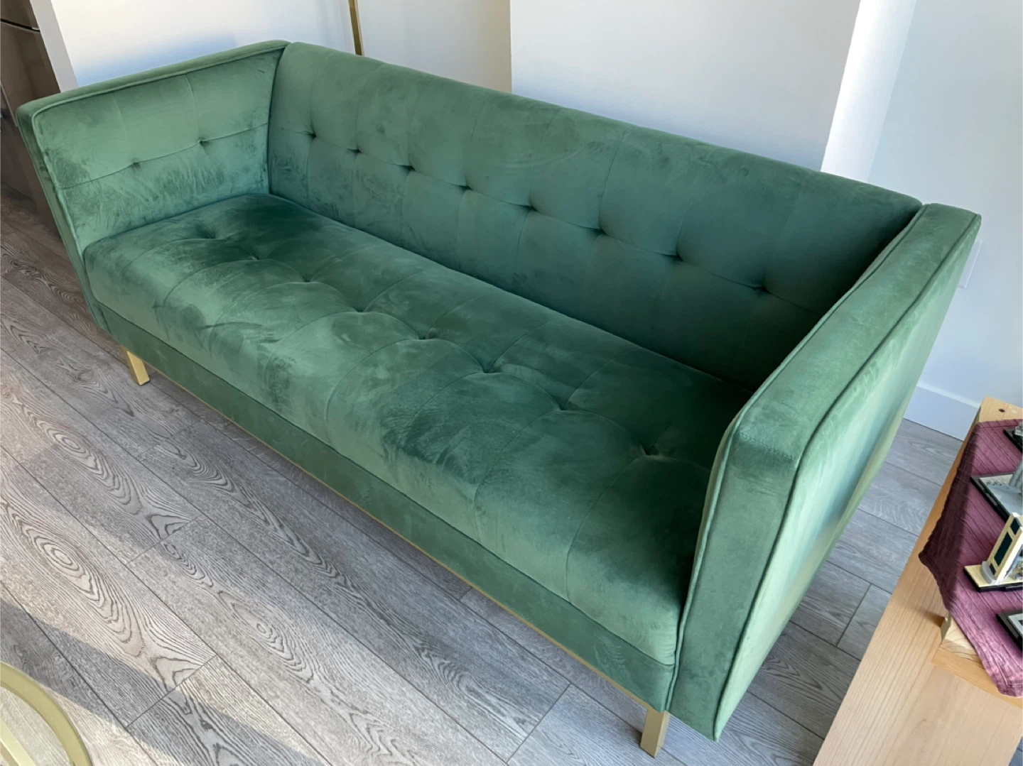 Green Velvet Sofa