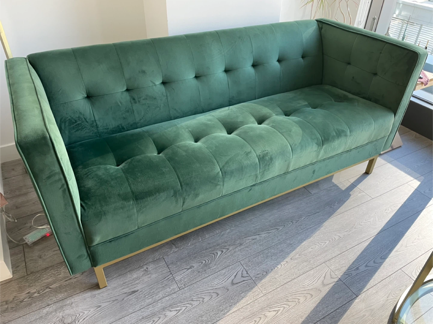 Green Velvet Sofa - photo 3