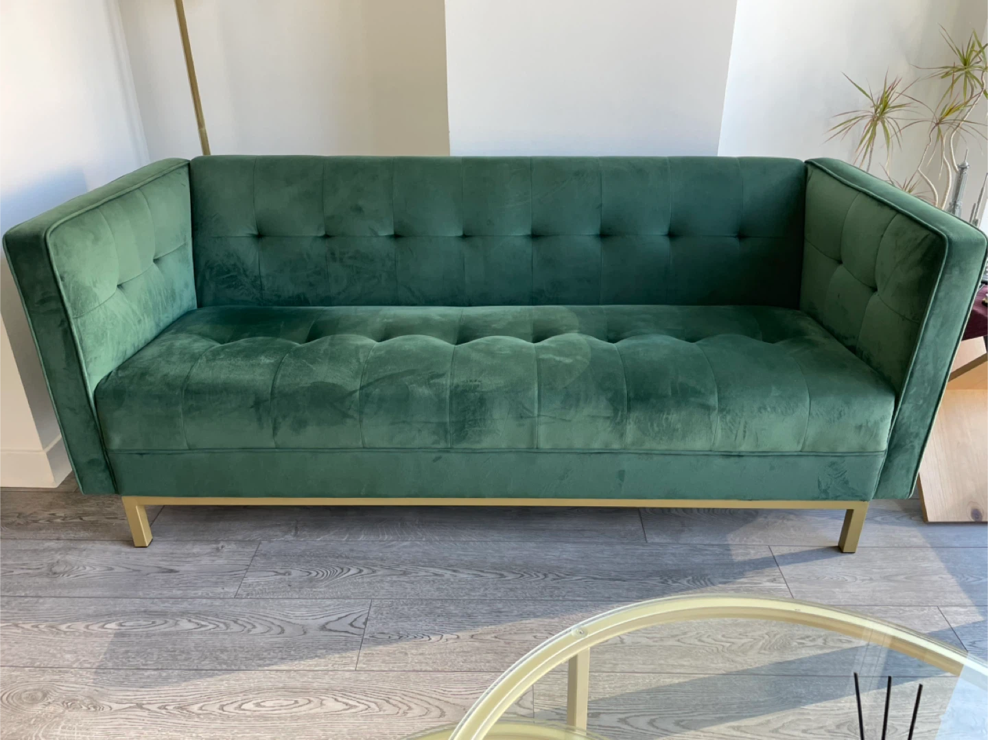 Green Velvet Sofa - photo 2