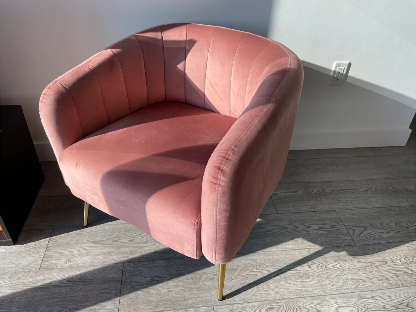 Pink Velvet Accent Chairs (2)
