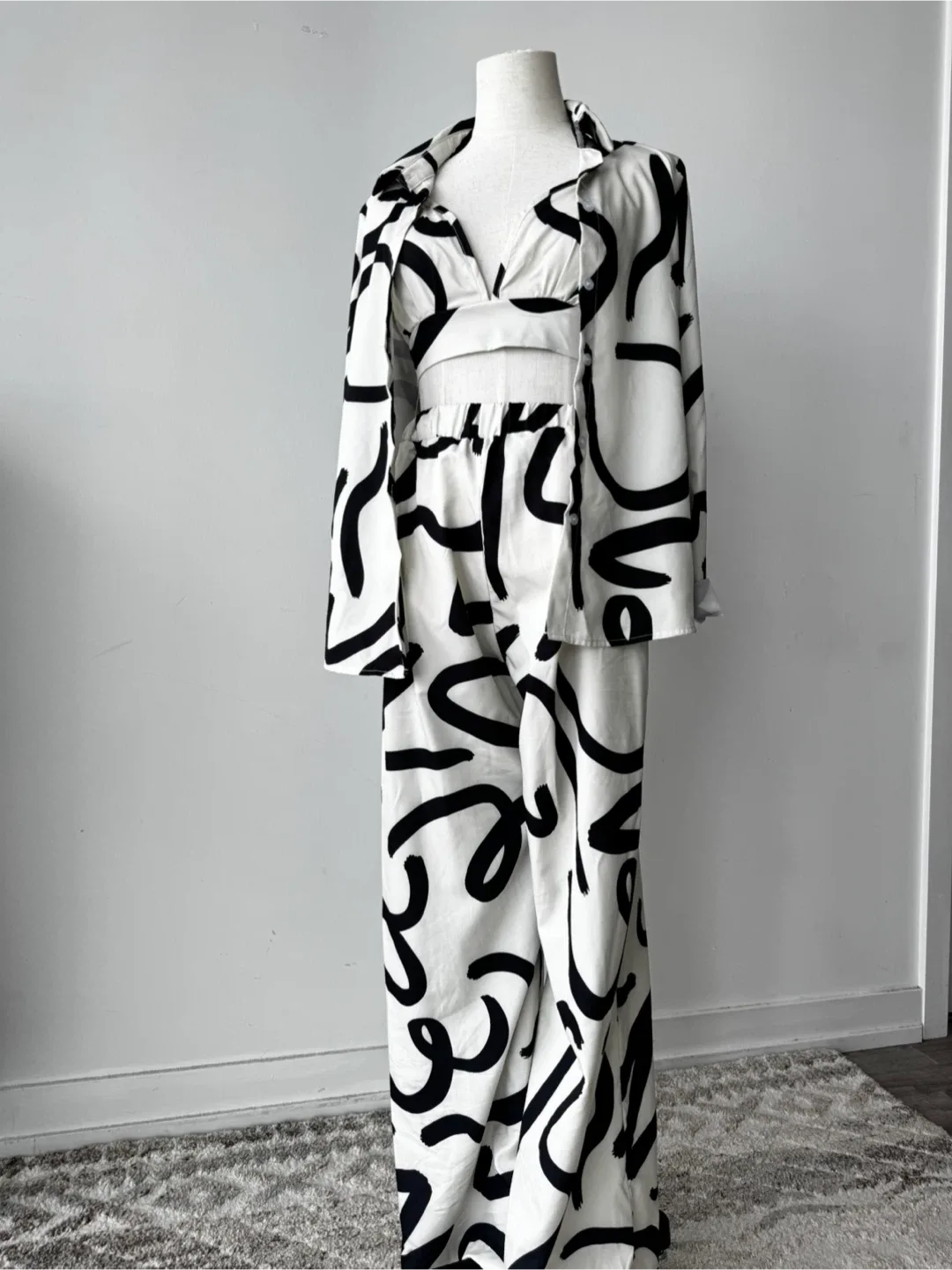 Matching 3-Piece Set - Black & White thumbnail