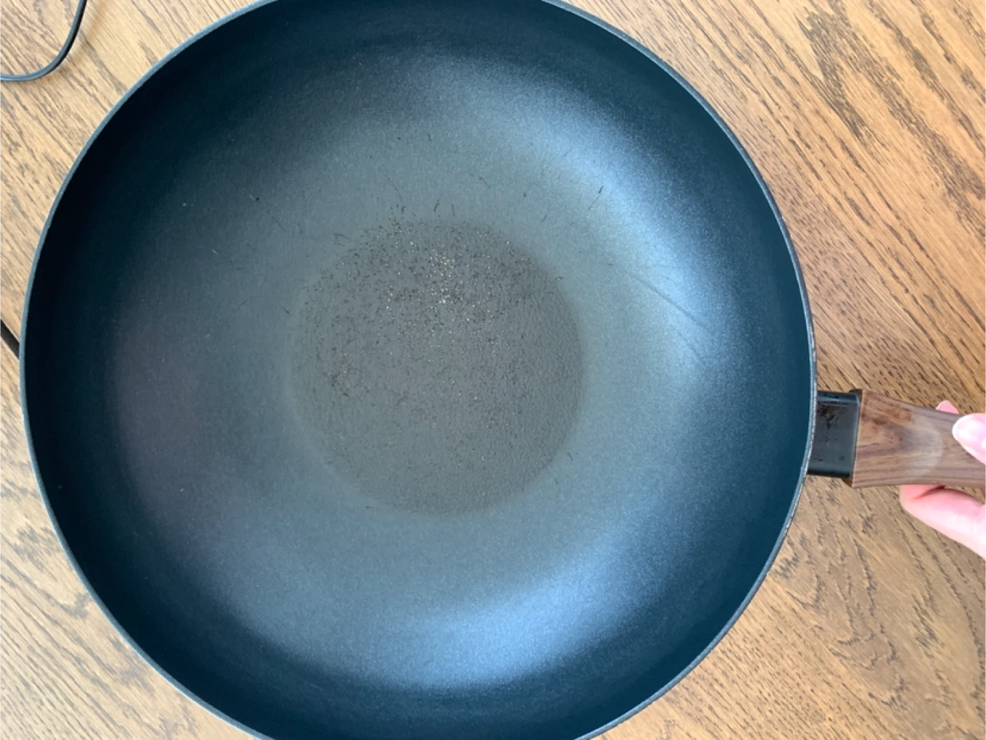 Cooking pan pot Wok with Wooden Handle - 17 inches - photo 2
