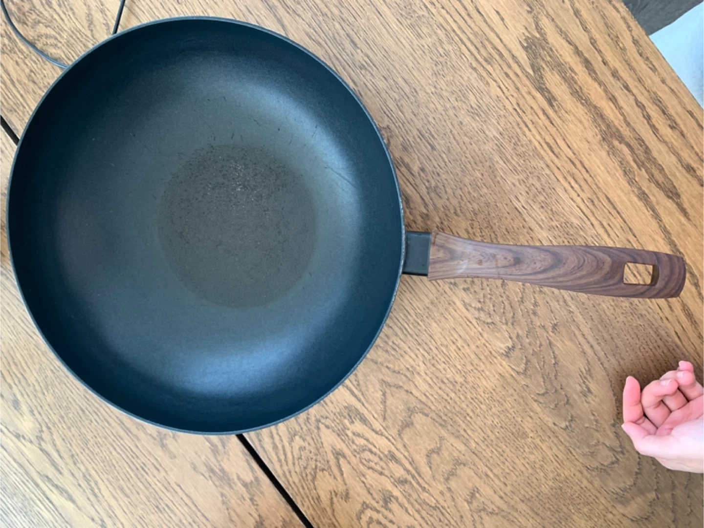 Cooking pan pot Wok with Wooden Handle - 17 inches - photo 3