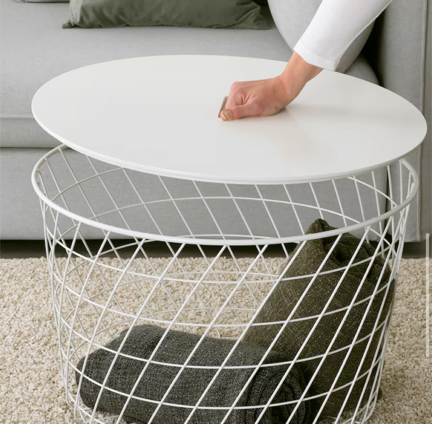 IKEA KVISTBRO White Coffee Table Basket - photo 4