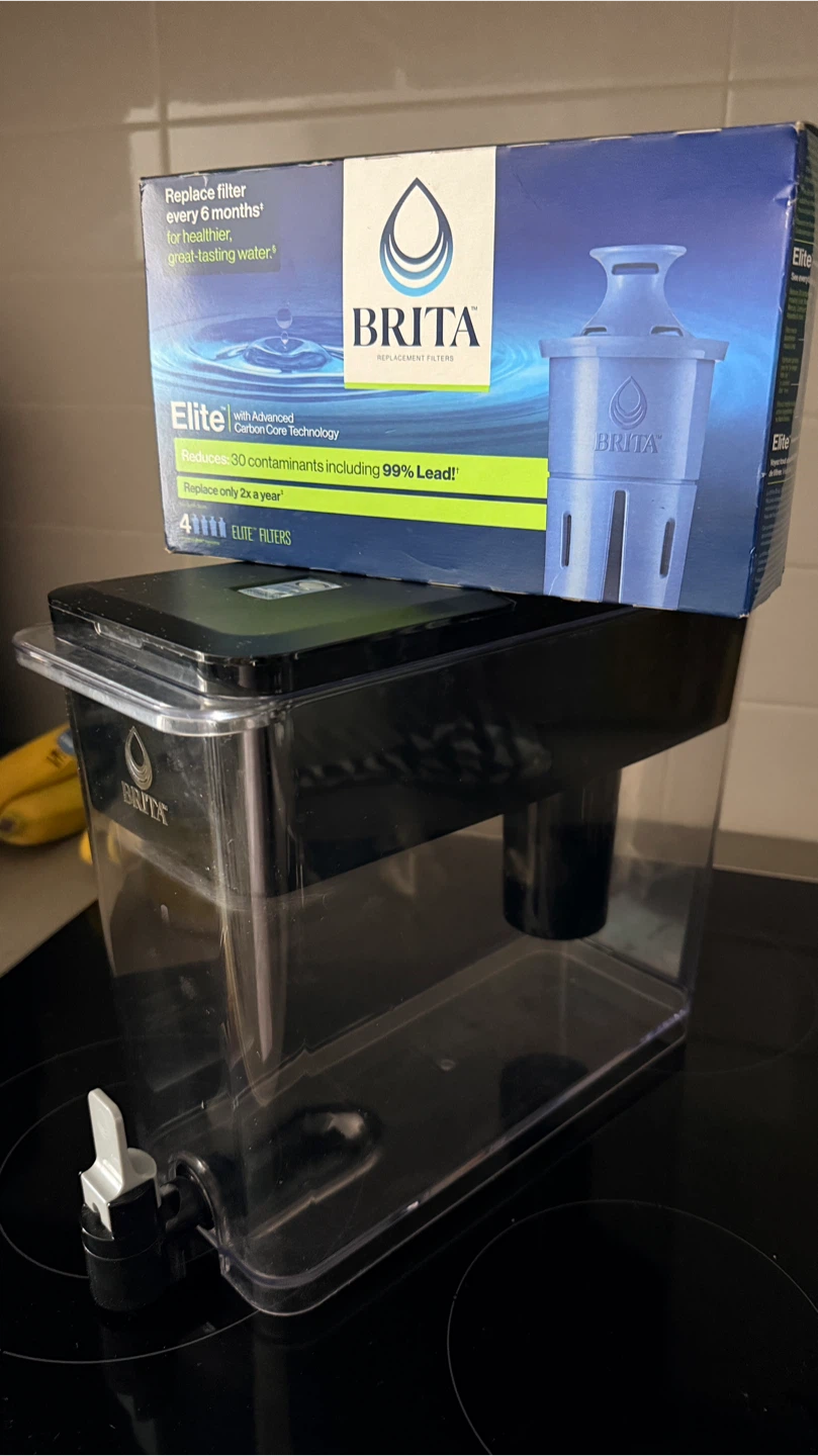 Brita Elite Water Filter Dispenser with 4 Filters