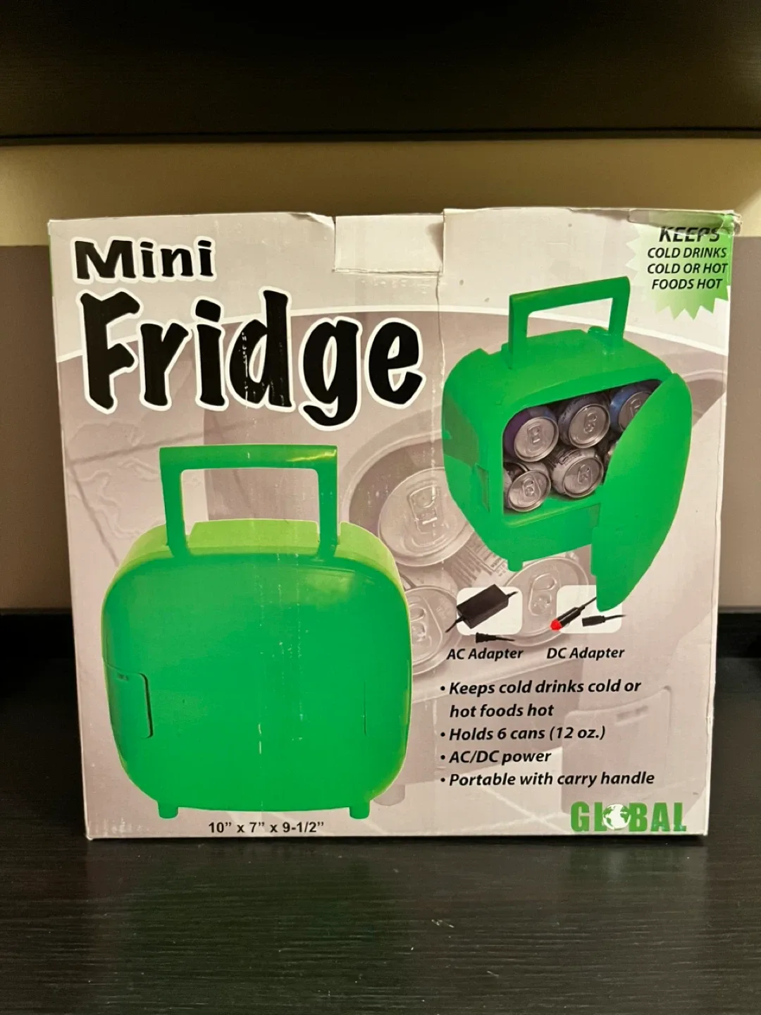 Global Mini Fridge - Holds 6 Cans! thumbnail