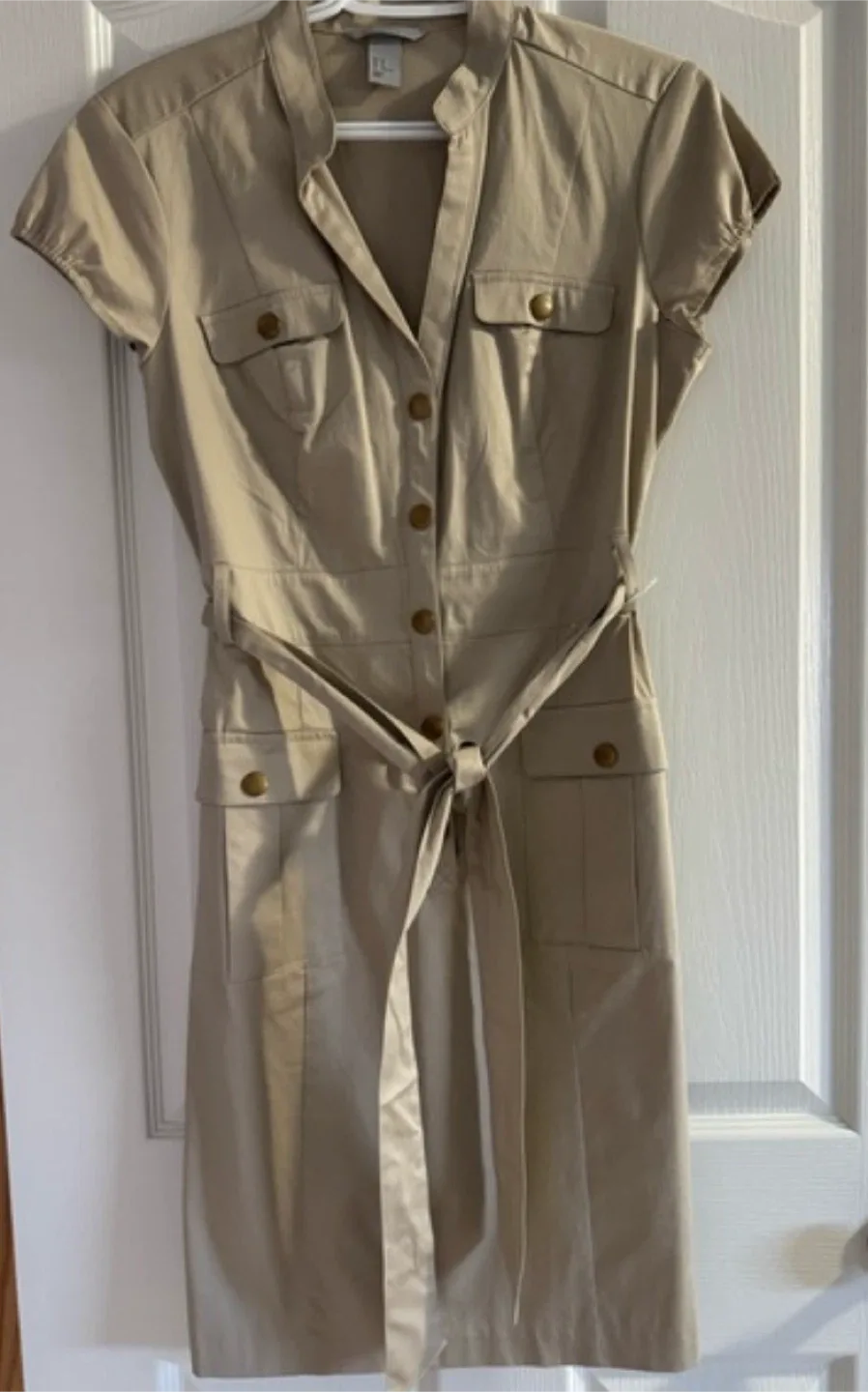 H&M Beige Utility Dress - Size 10 image indicator(3)