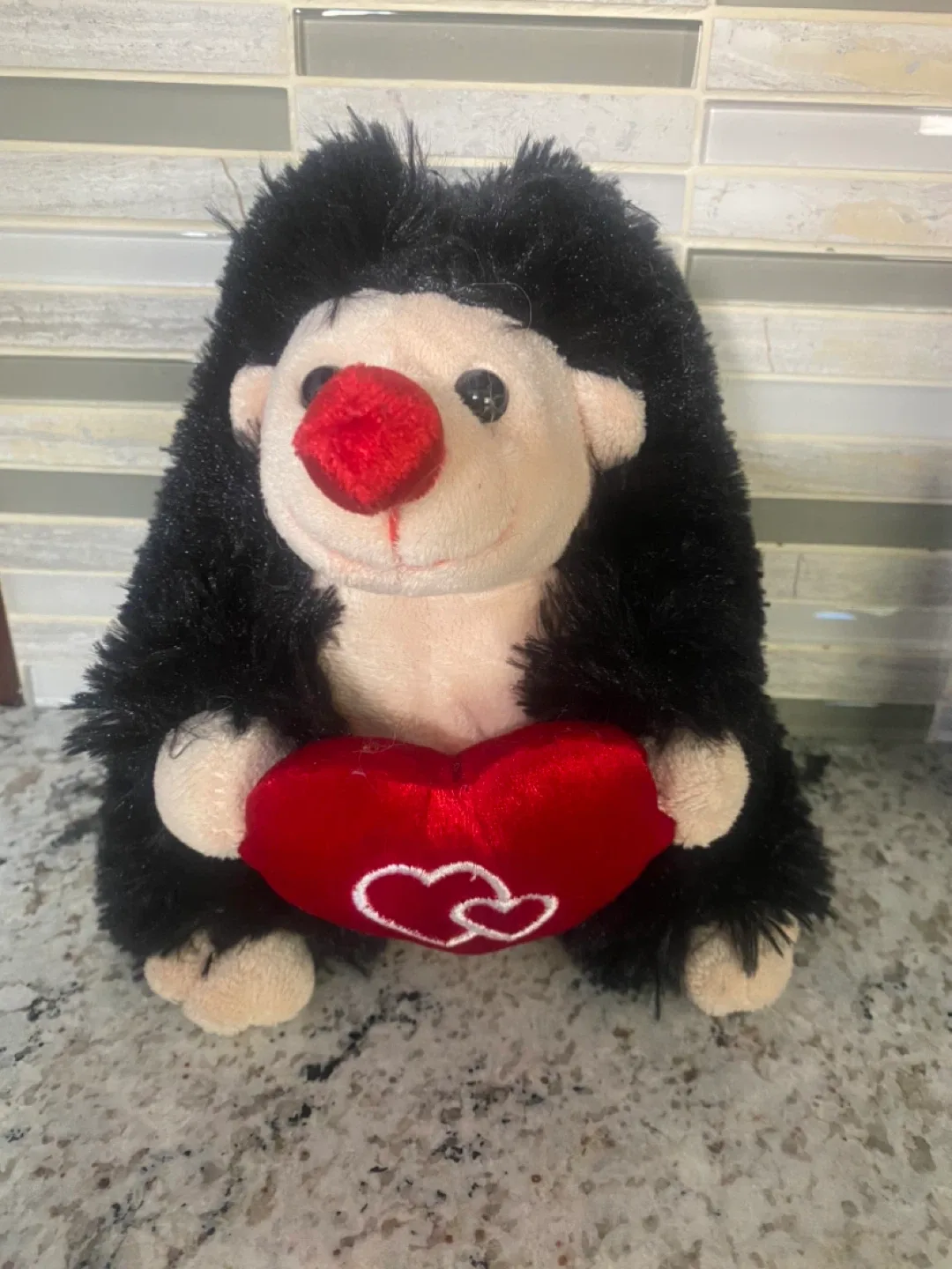 Hedgehog Plush Toy with Heart thumbnail