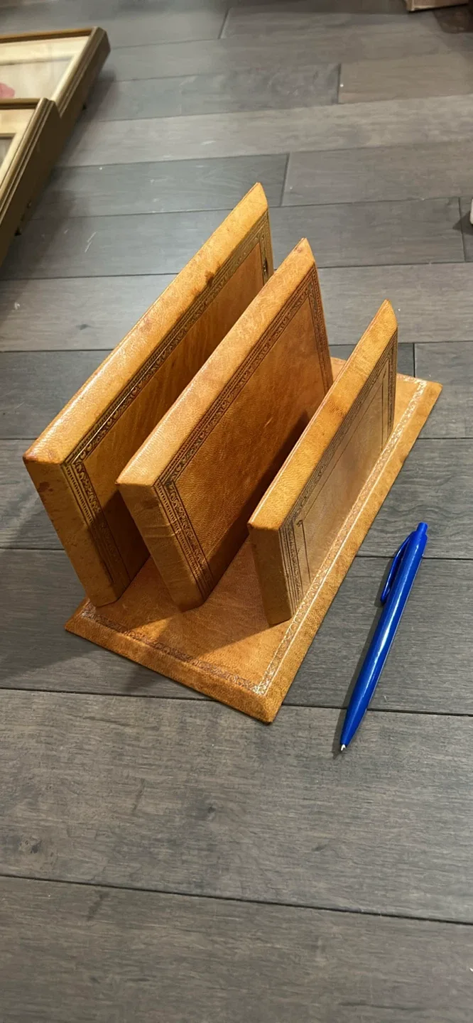 Leather Desk Organizer thumbnail
