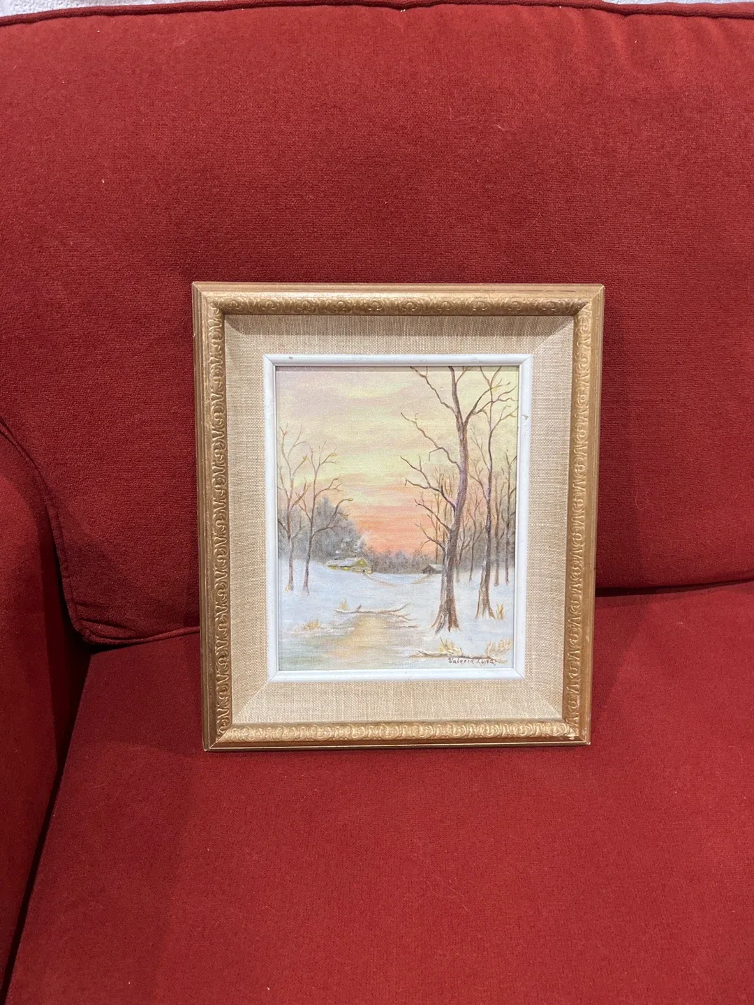 Valeria Lund Winter Landscape Painting 8x10 thumbnail