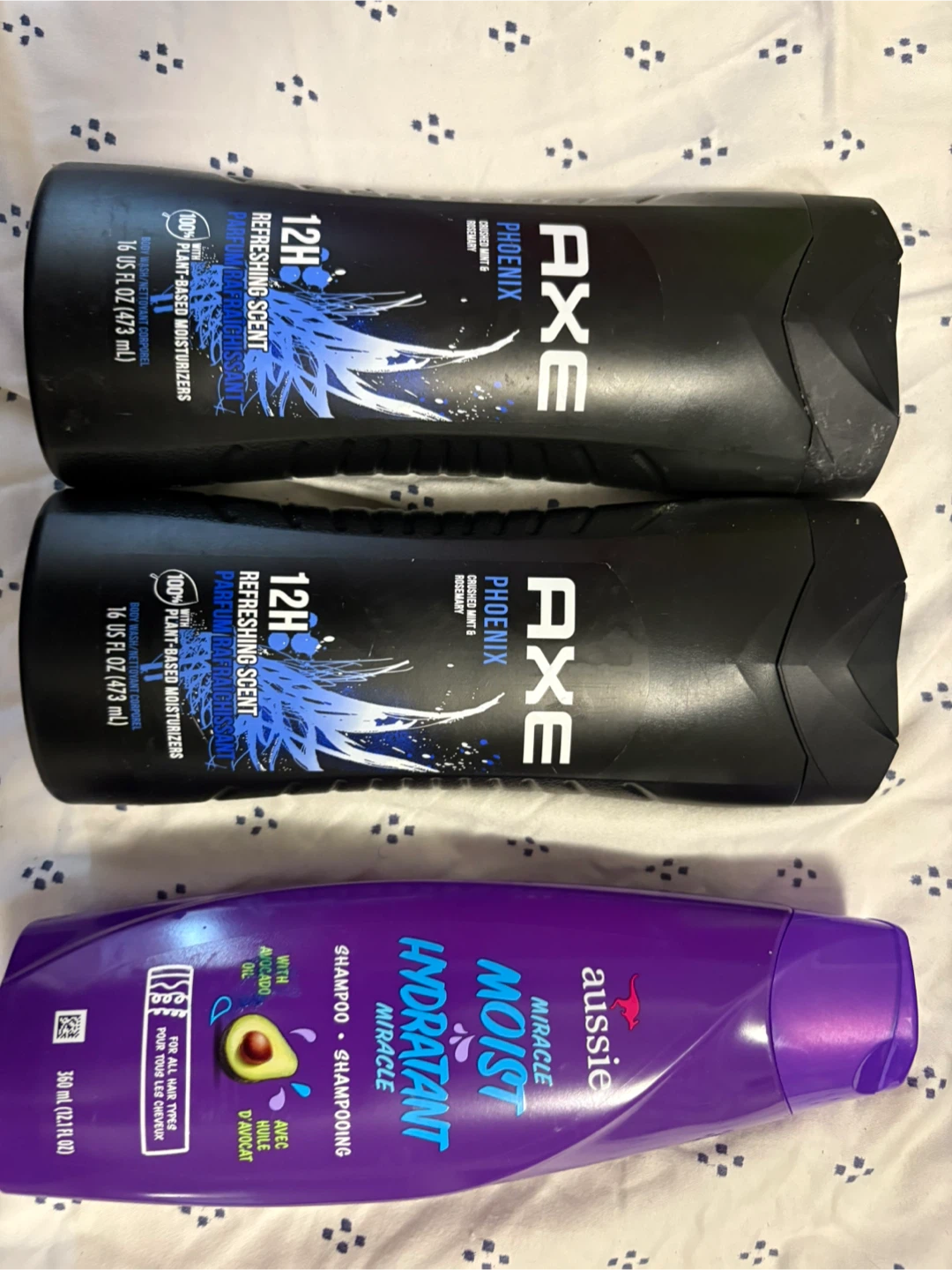 Axe Phoenix Body Wash & Aussie Miracle Moist Shampoo