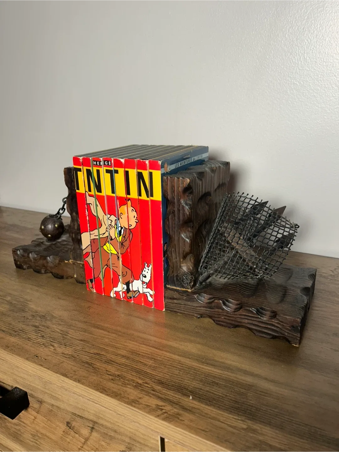 Vintage Medieval Wooden Bookends - Act Fast! thumbnail