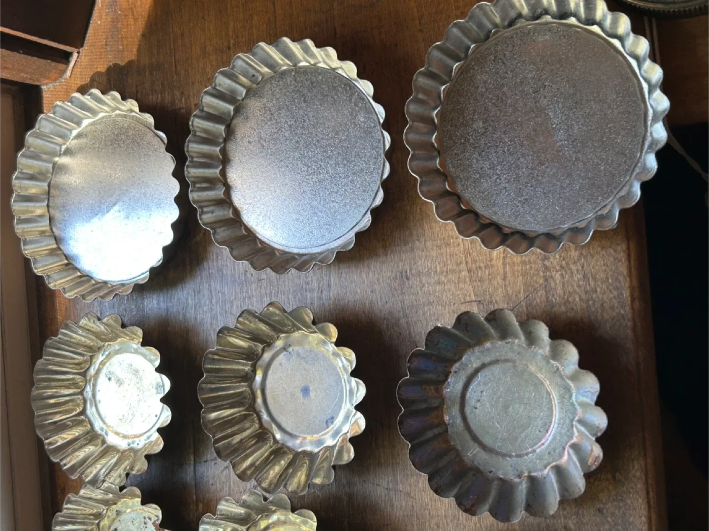 $20 Vintage Set 20+ Aluminium tart cake cookie mold baking image indicator(6)