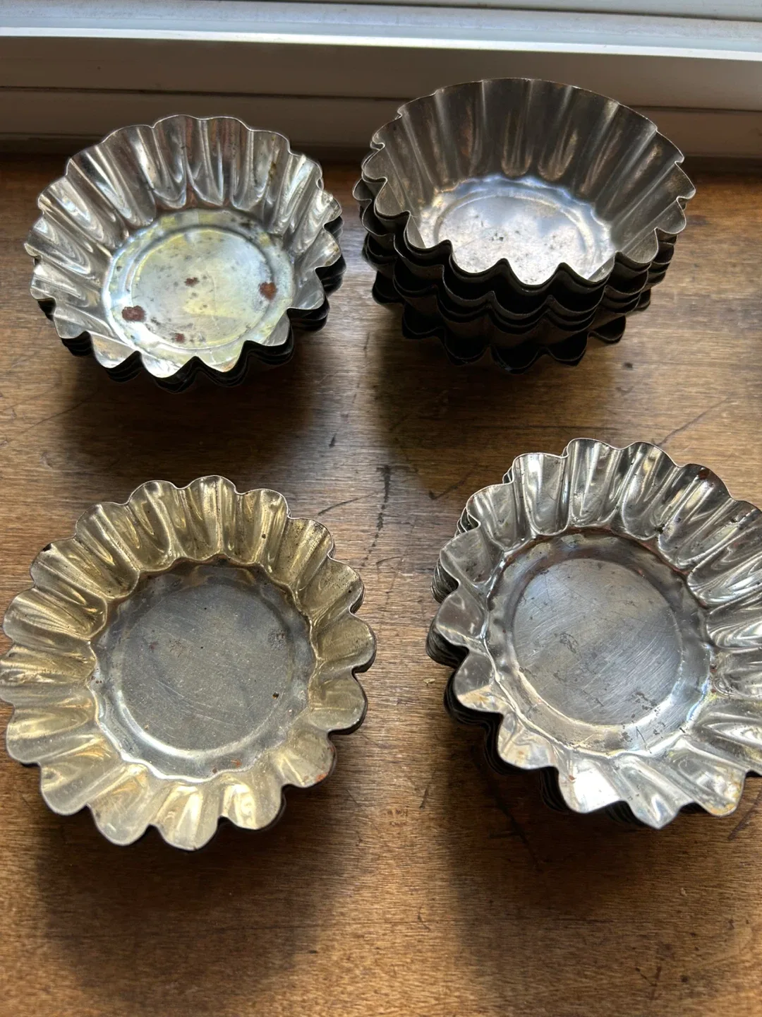 $20 Vintage Set 20+ Aluminium tart cake cookie mold baking thumbnail