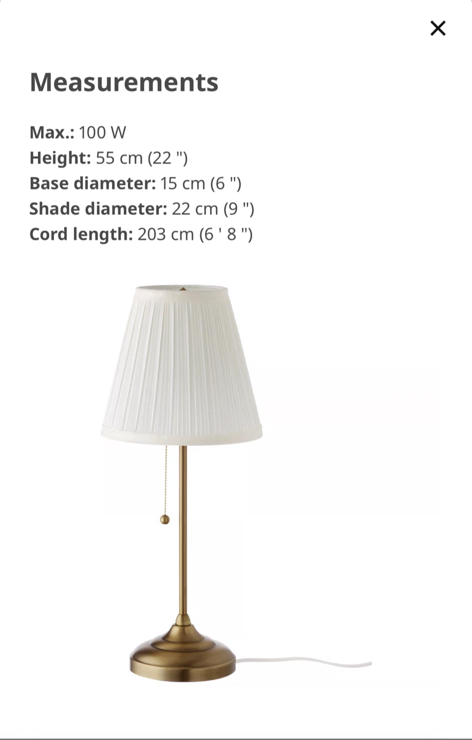 IKEA ÅRSTID Table Lamp - Brass/White - photo 4