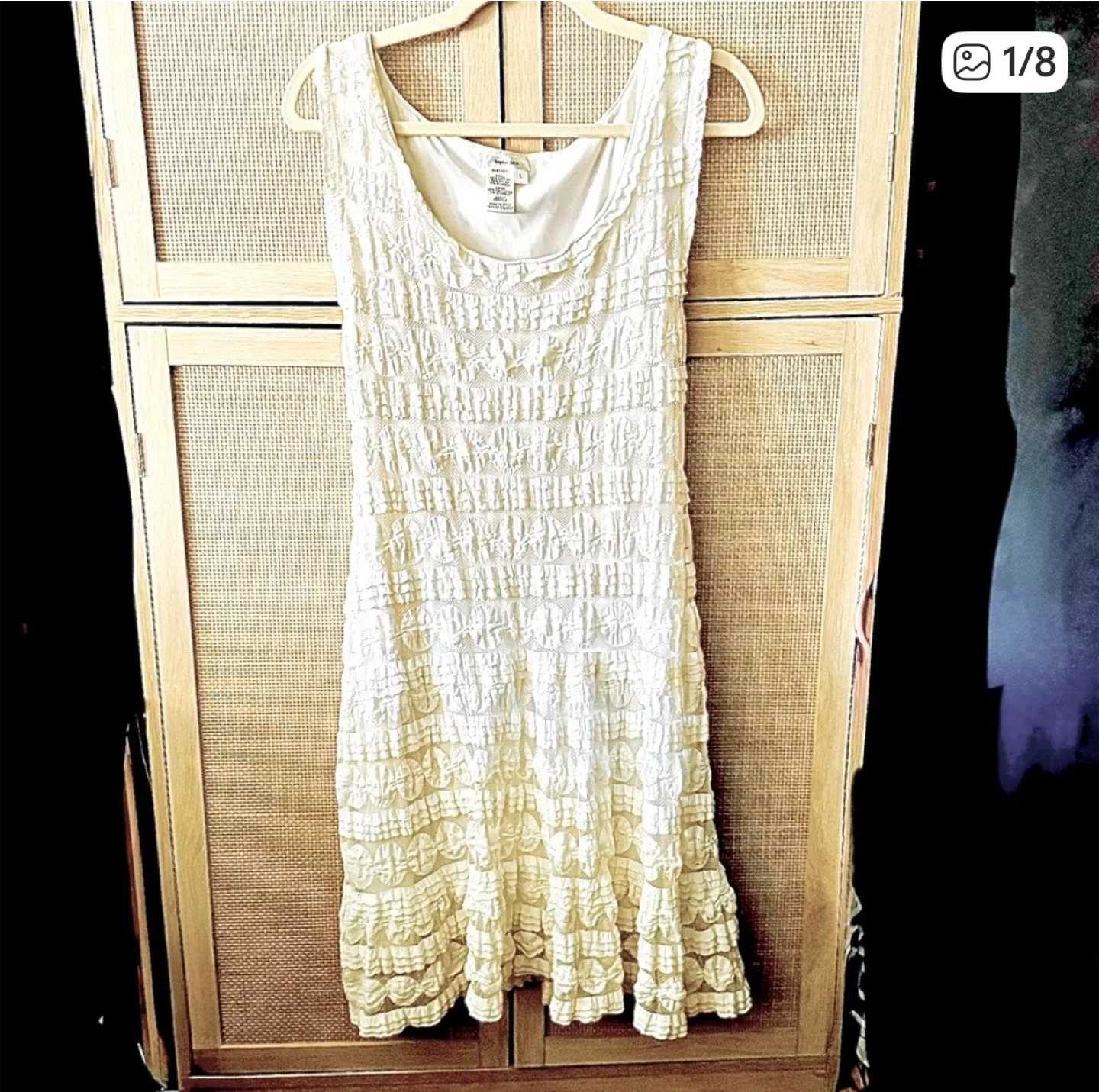 Ivory Sleeveless Dress sz L thumbnail