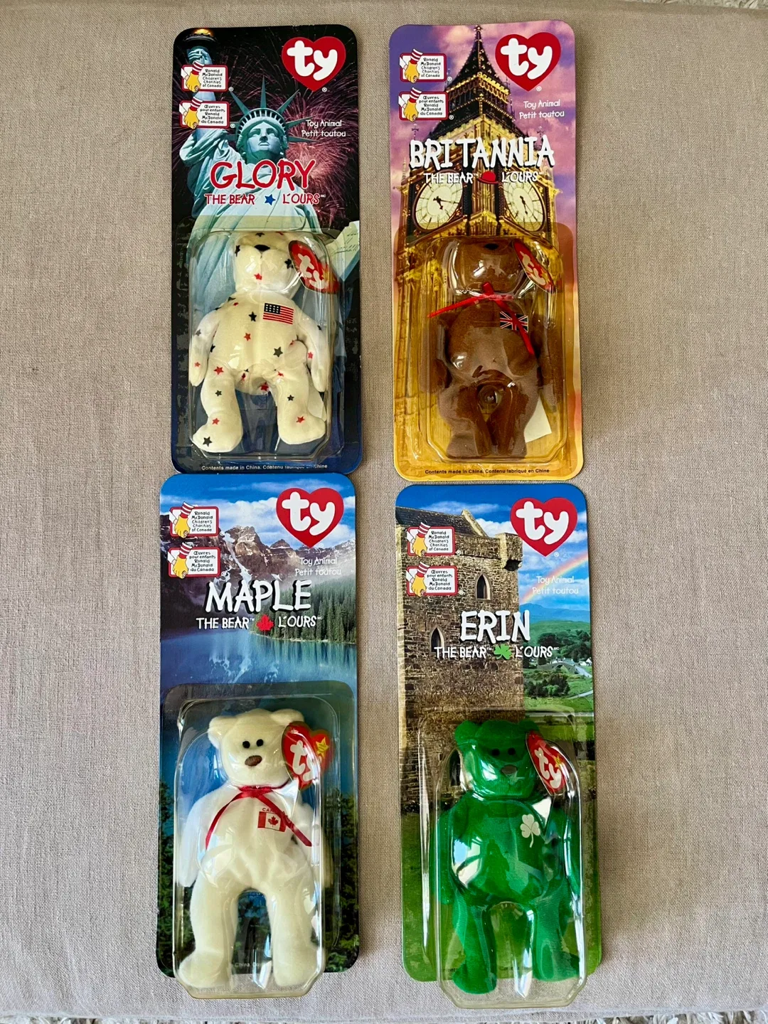 Rare McDonald's Ty Beanie Babies - Set of 4 thumbnail