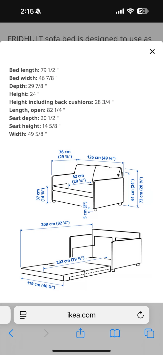 IKEA FRIDHULT Sleeper Sofa - Skiftebo Yellow - photo 2
