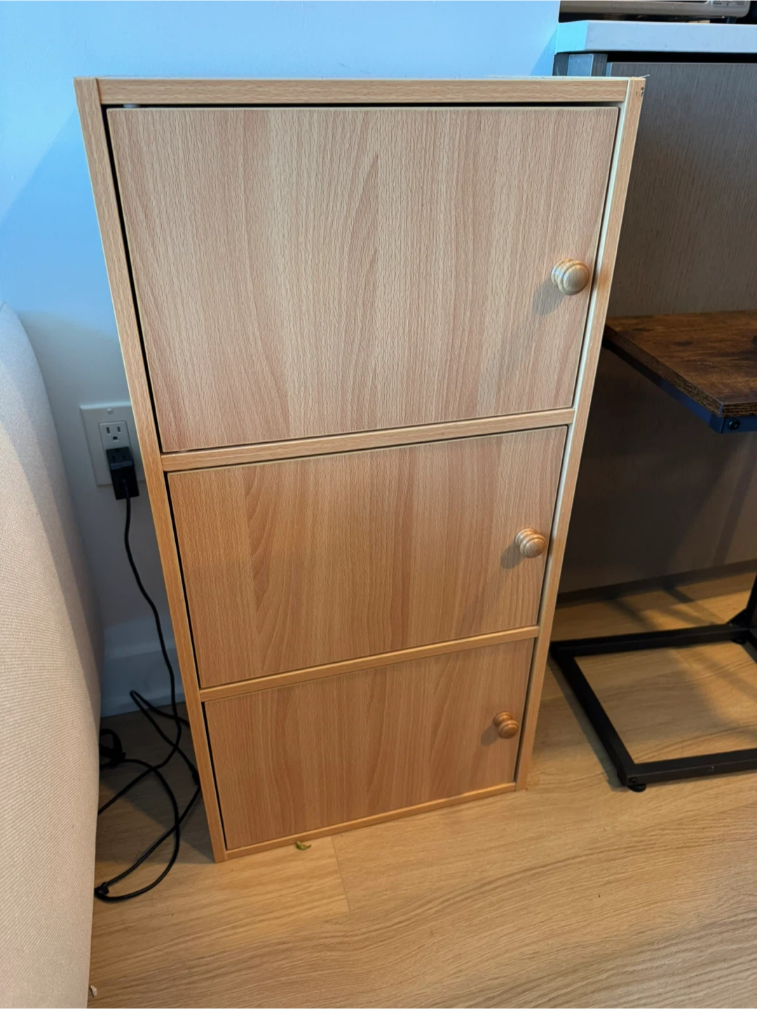 Wooden Cabinet with 3 Doored Shelves