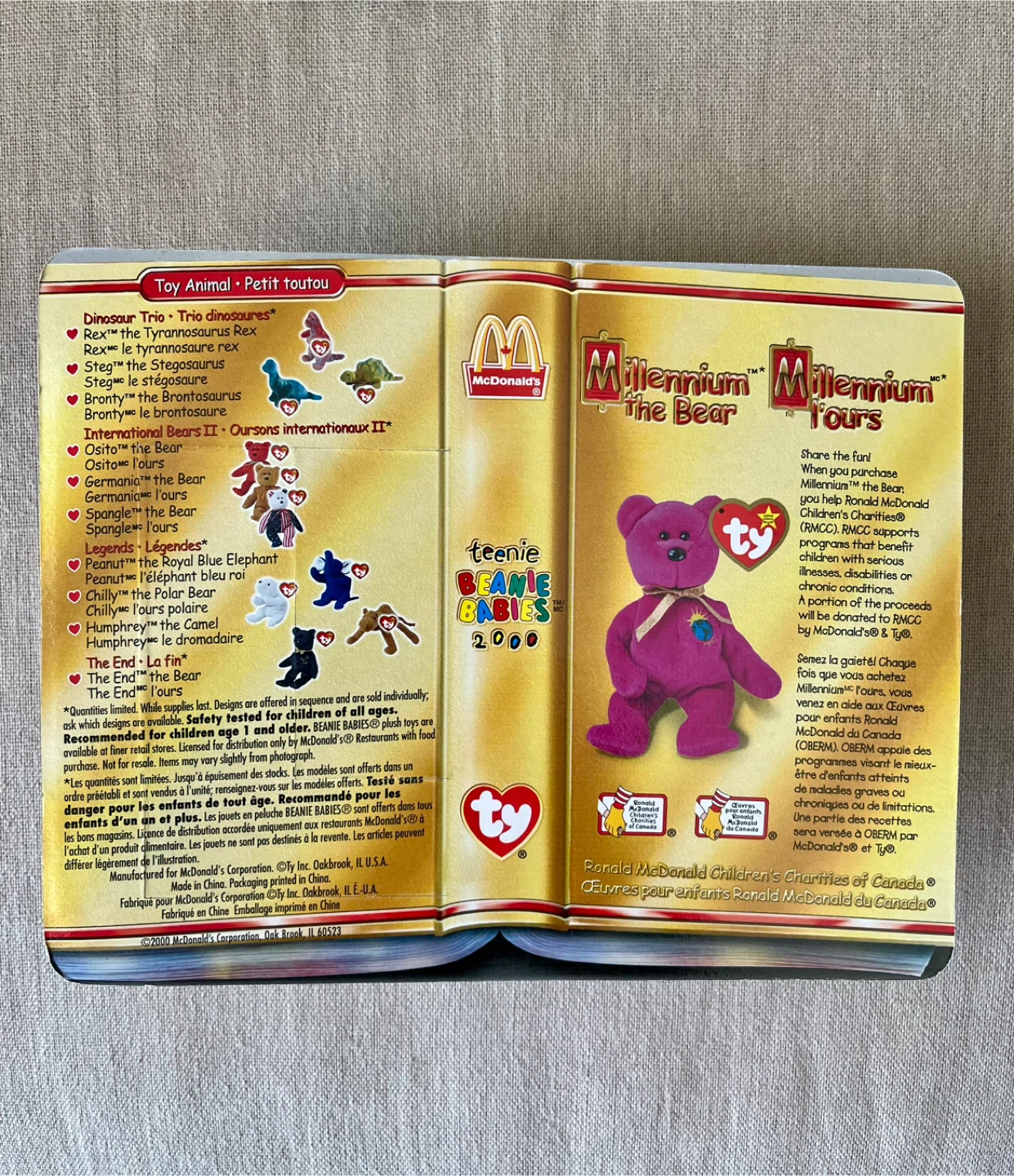 Limited Edition McDonald’s Millennium the Bear TY Beanie Baby - photo 2