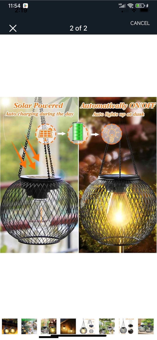 Solar Lanterns - 2 Pack - New in Box - photo 2