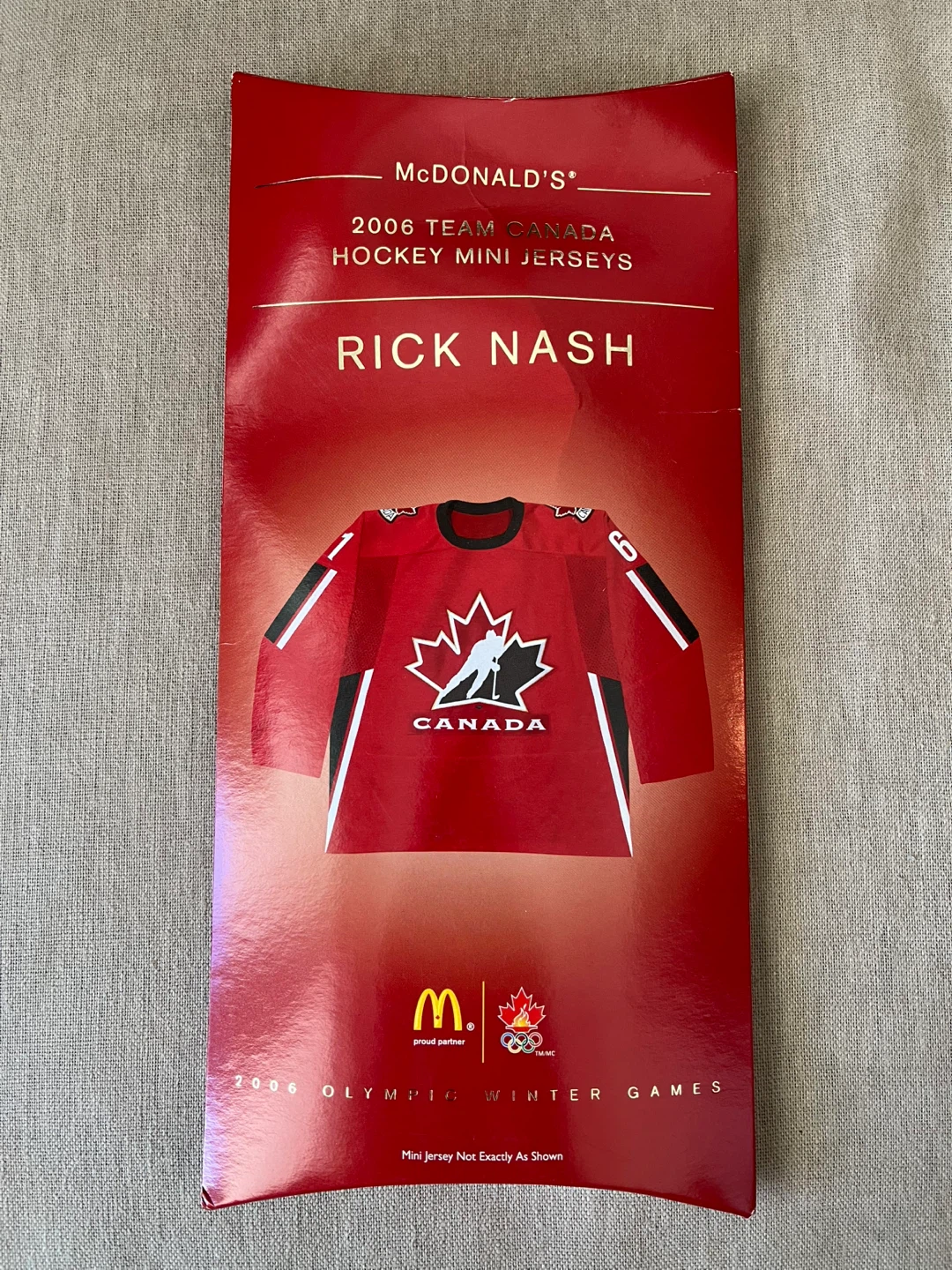 McDonald's 2006 Team Canada Hockey Mini Jersey - Rick Nash