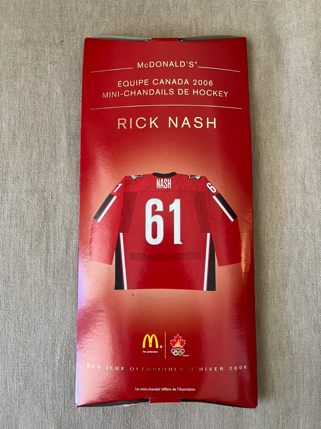 McDonald's 2006 Team Canada Hockey Mini Jersey - Rick Nash - photo 2