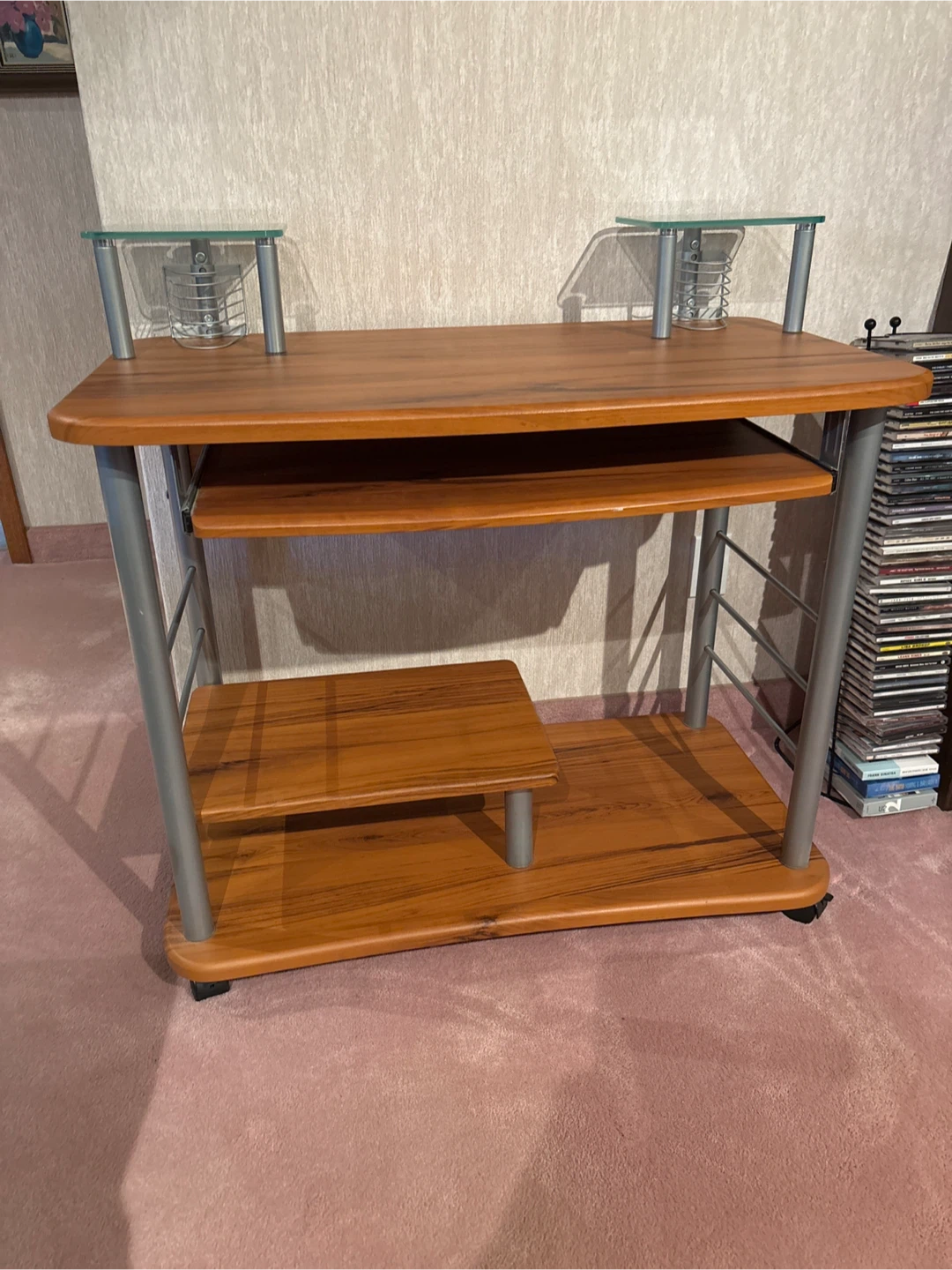 Wood & Metal Computer Desk