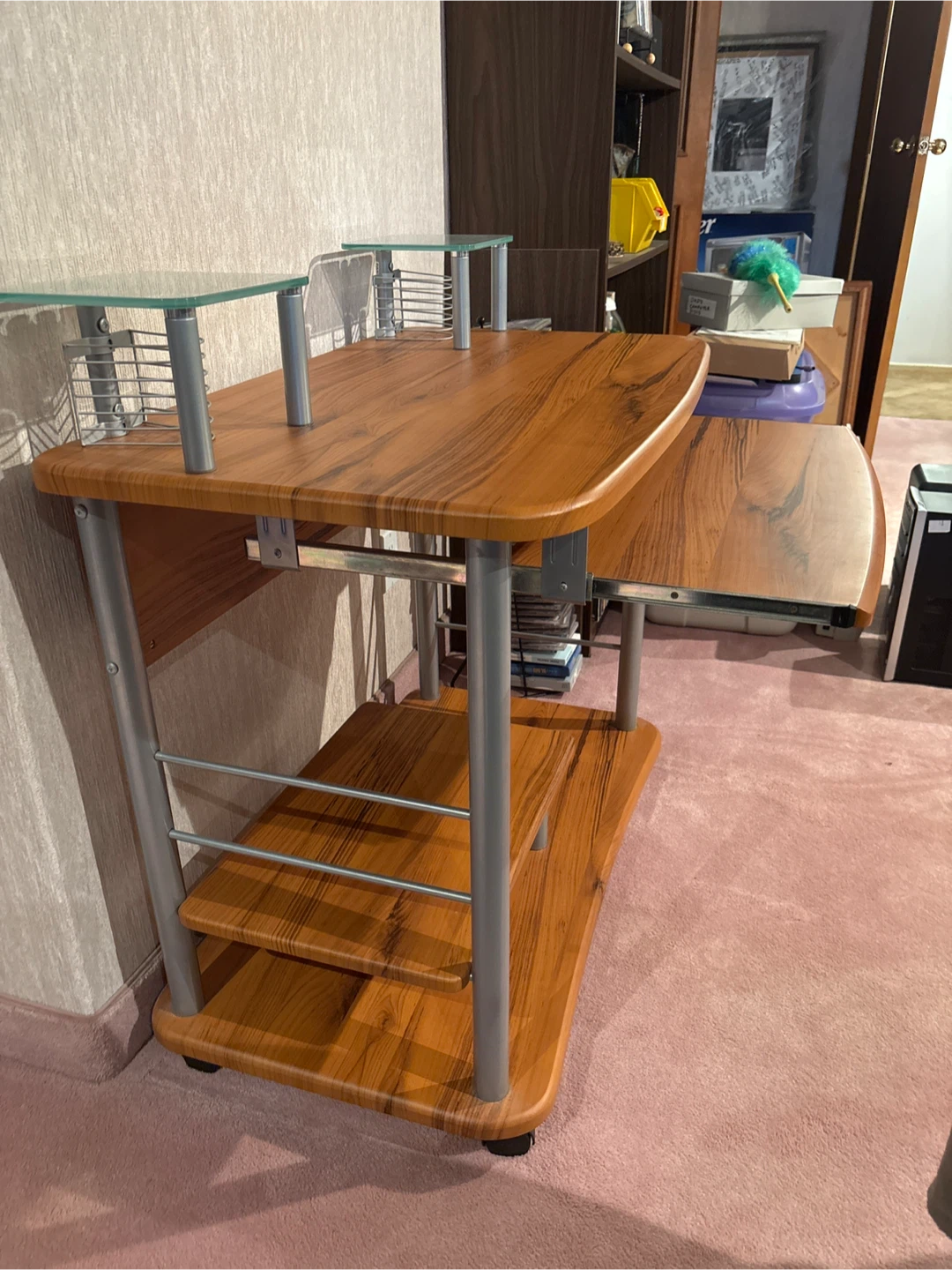 Wood & Metal Computer Desk - photo 2
