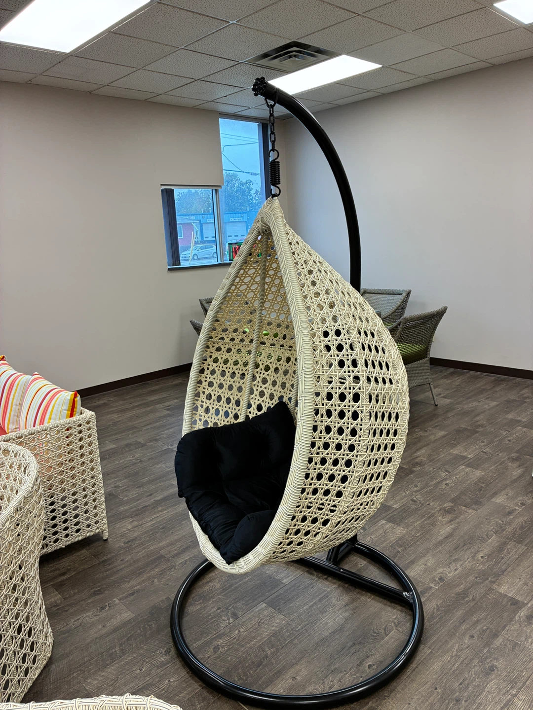 Hanging Egg Chair with Stand & Cushion - photo 2