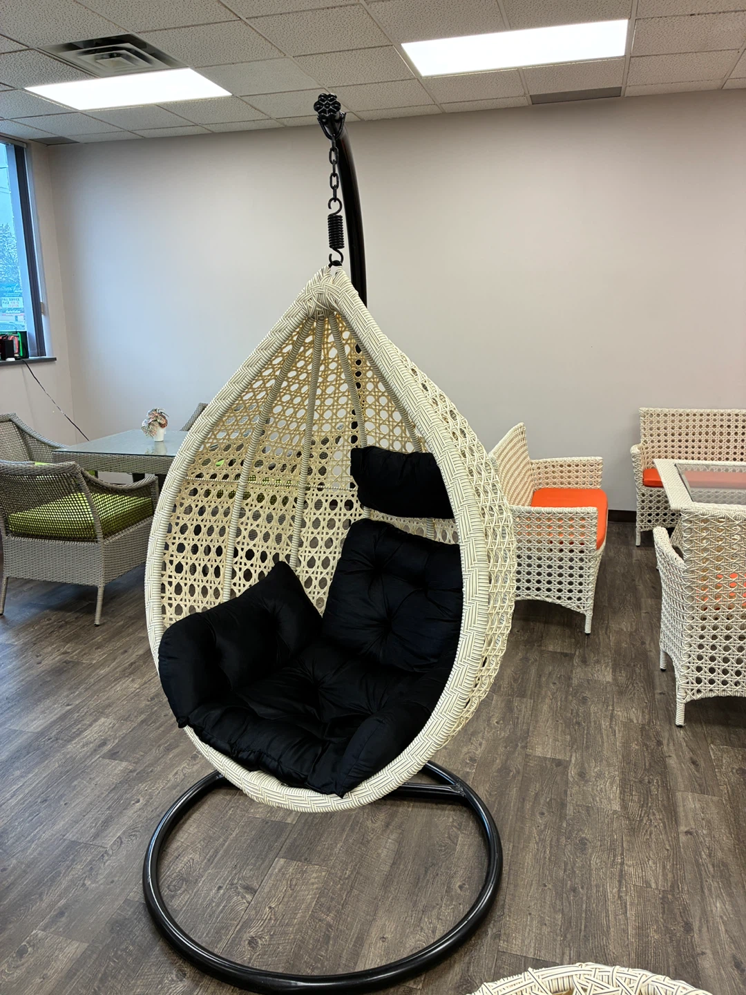 Hanging Egg Chair with Stand & Cushion - photo 3