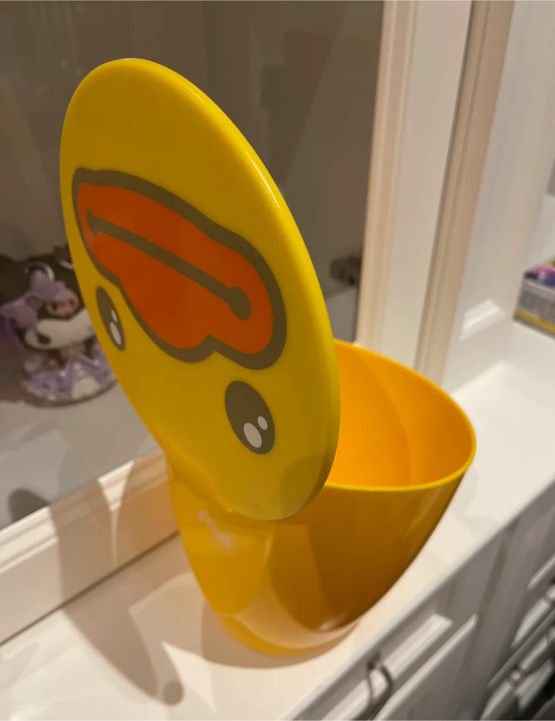 Yellow Duck Container trash bin bucket storage image indicator(2)