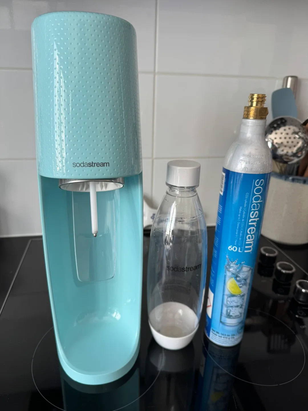Light blue SodaStream Sparkling Water Maker