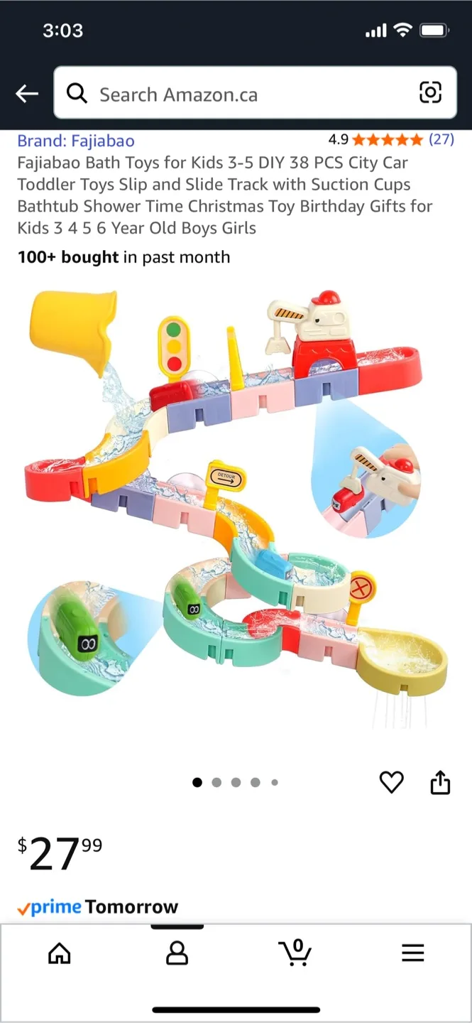 Fajiabao Track Toys Wall Sucking Slideway - New