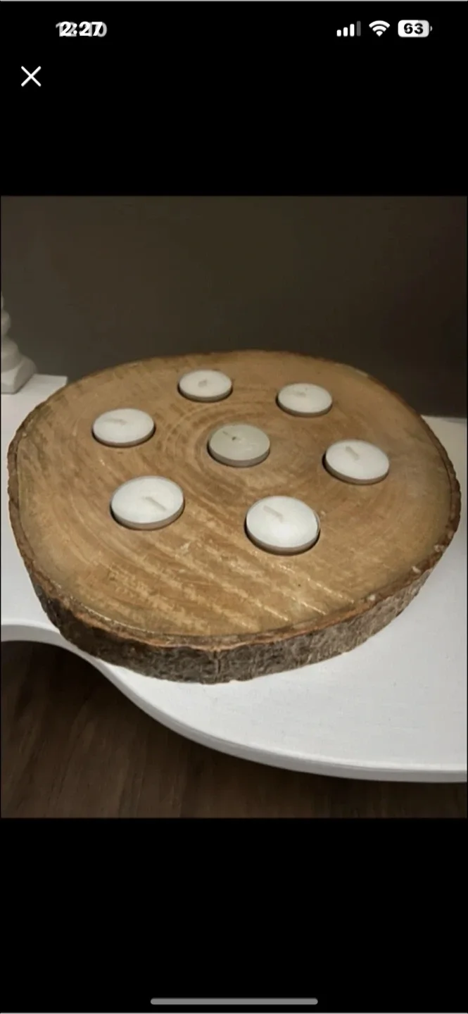 Wooden Tea Light Candle Holder thumbnail