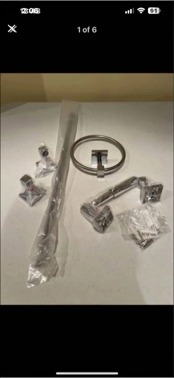 New Bathroom Hardware Set - Towel Bar, Toilet Paper Holder thumbnail