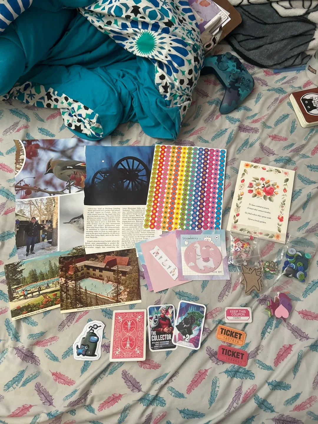 Mixed Lot of Stickers, Cards, & Craft Items thumbnail