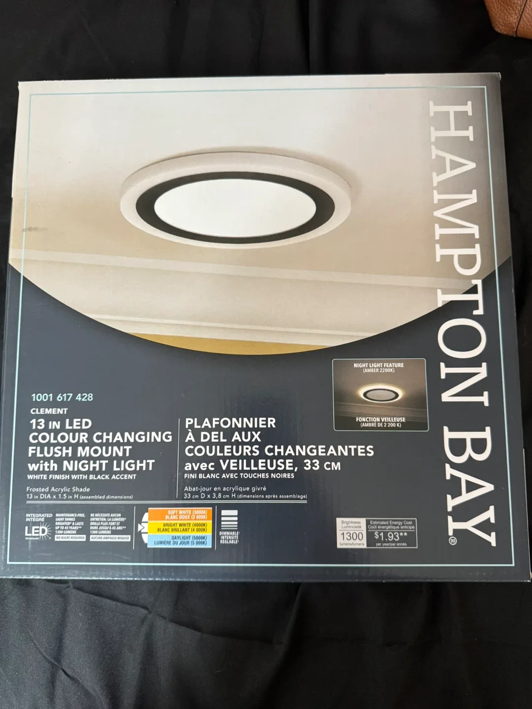 Hampton Bay Clement 13" LED Flush Mount Light image indicator(3)