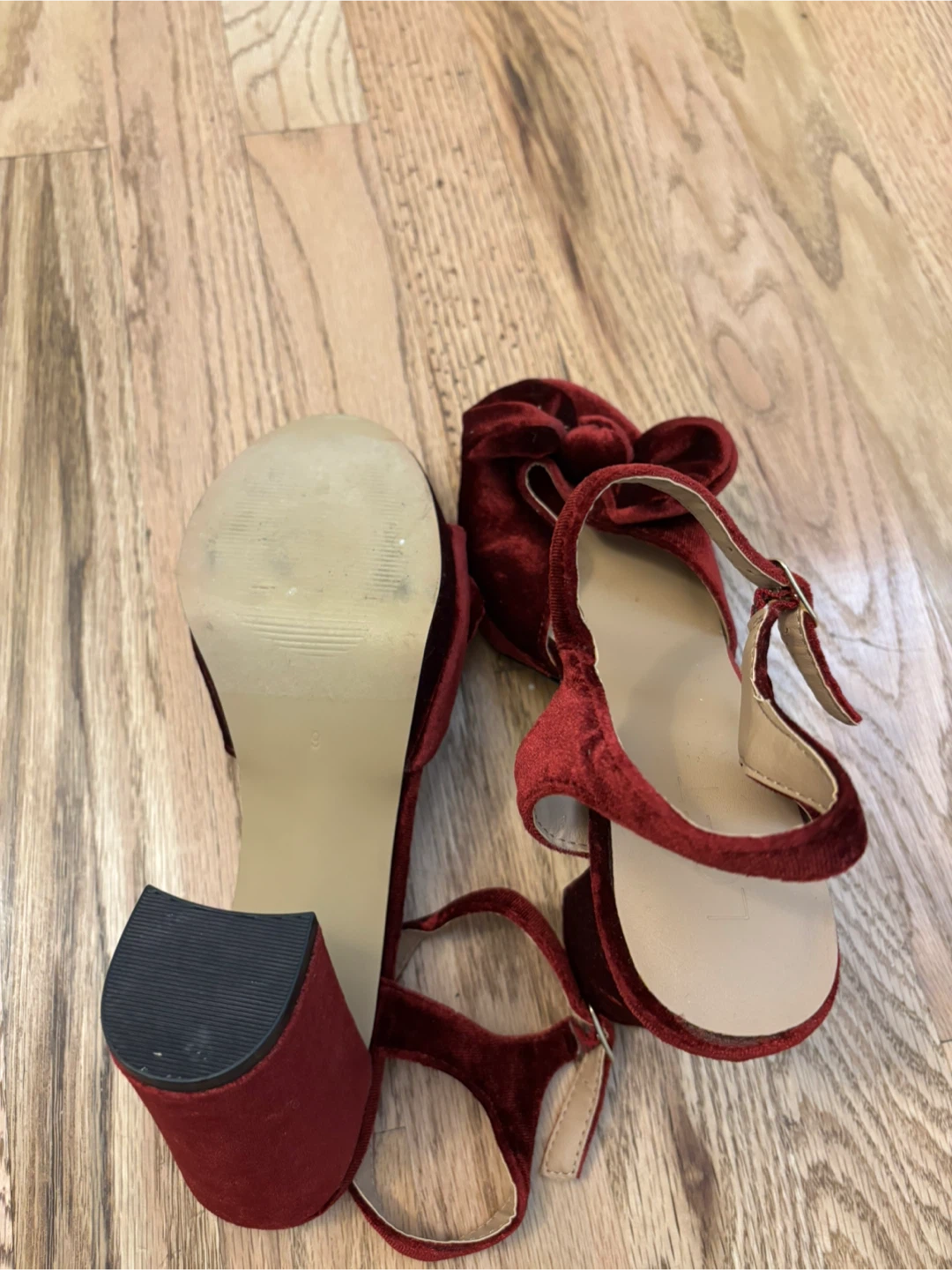 LOFT Red Velvet Heels - Size 9 - photo 3